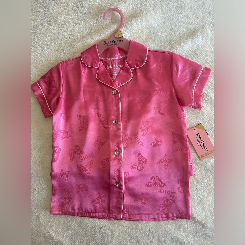 Juicy Couture Pink Satin Sleepwear Size 4/5 Girls